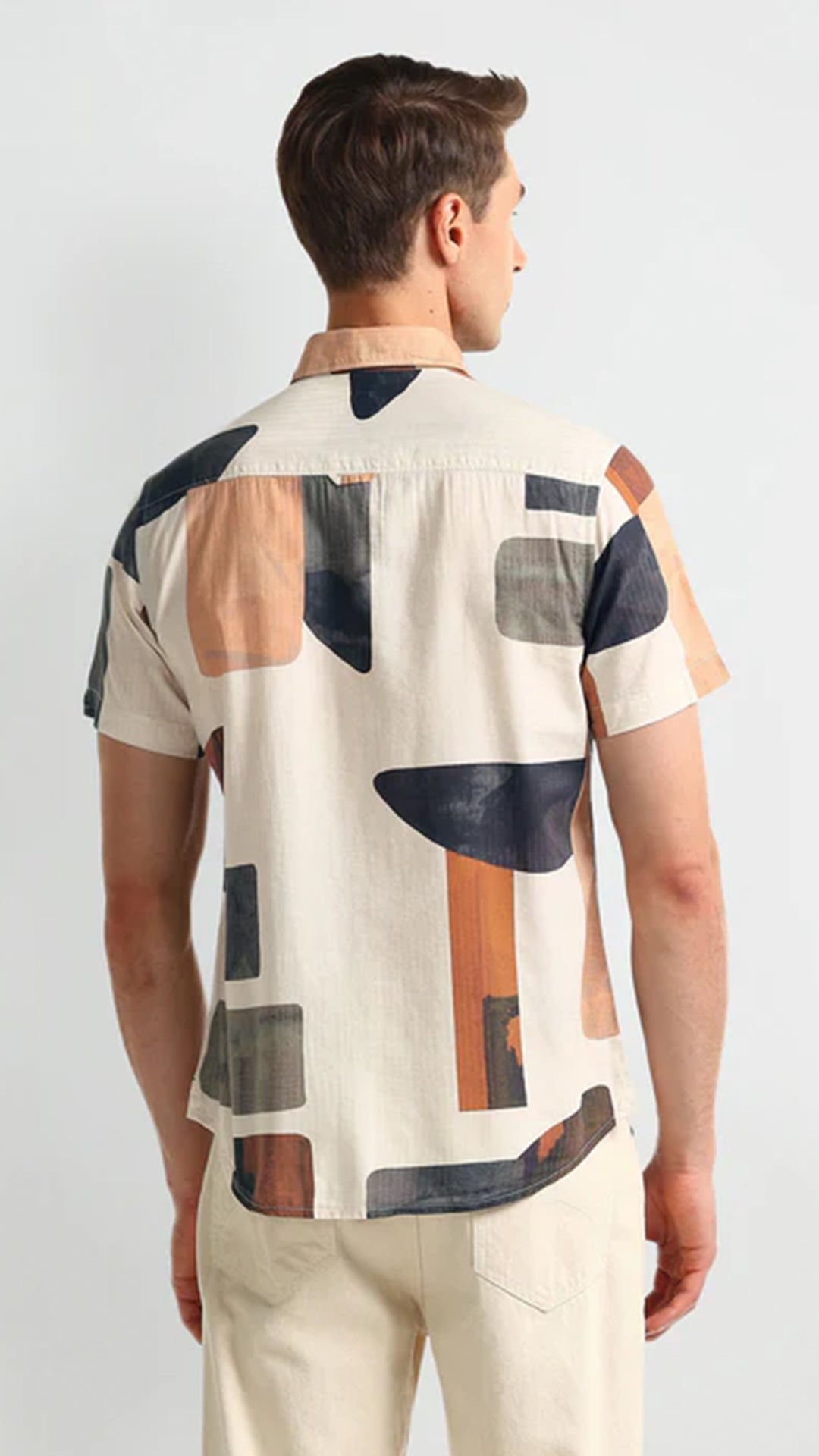 USPA Abstract Print Slim Fit Shirt (40% Off)