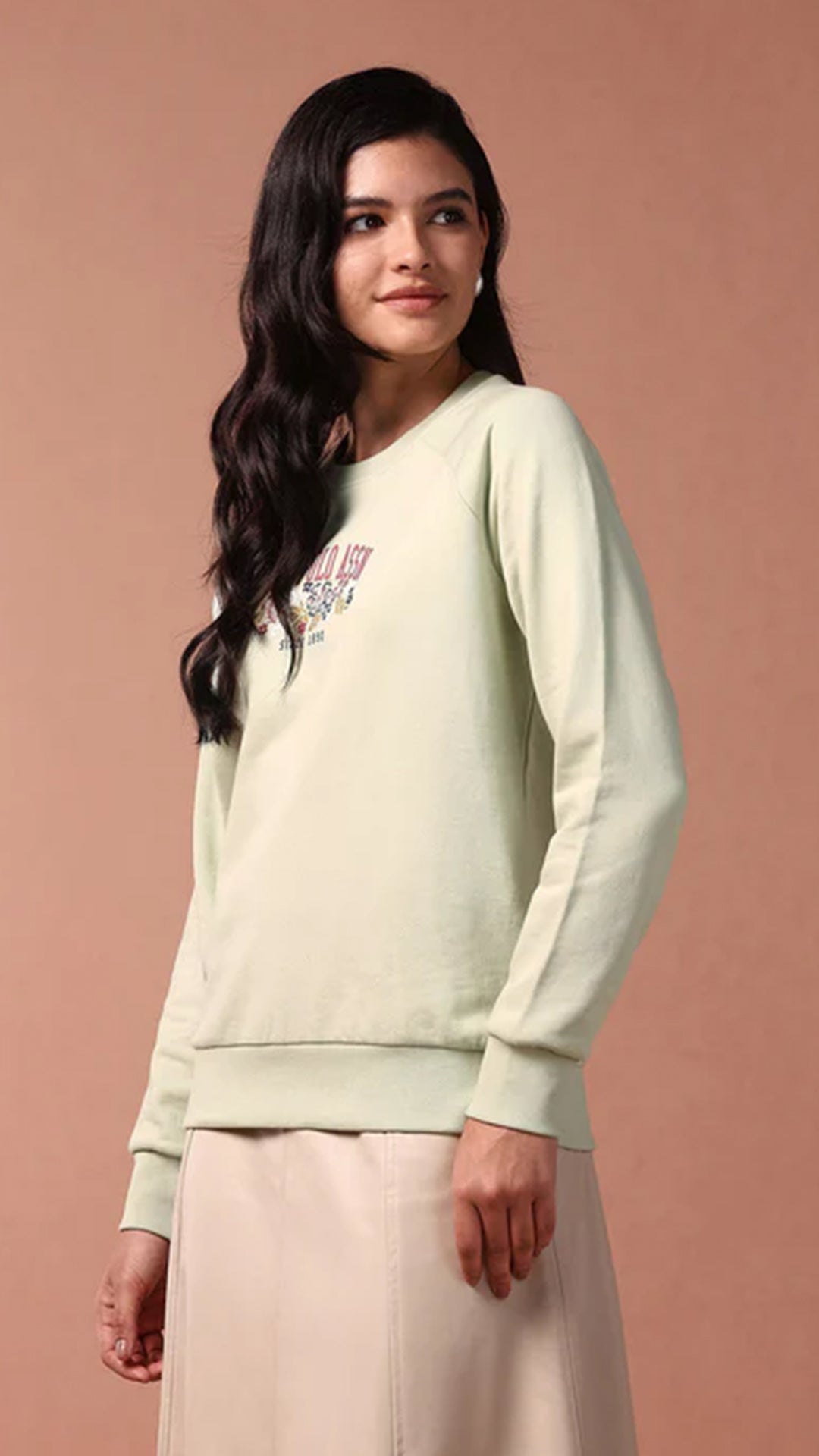 USPA Brand Print Raglan Sweatshirt