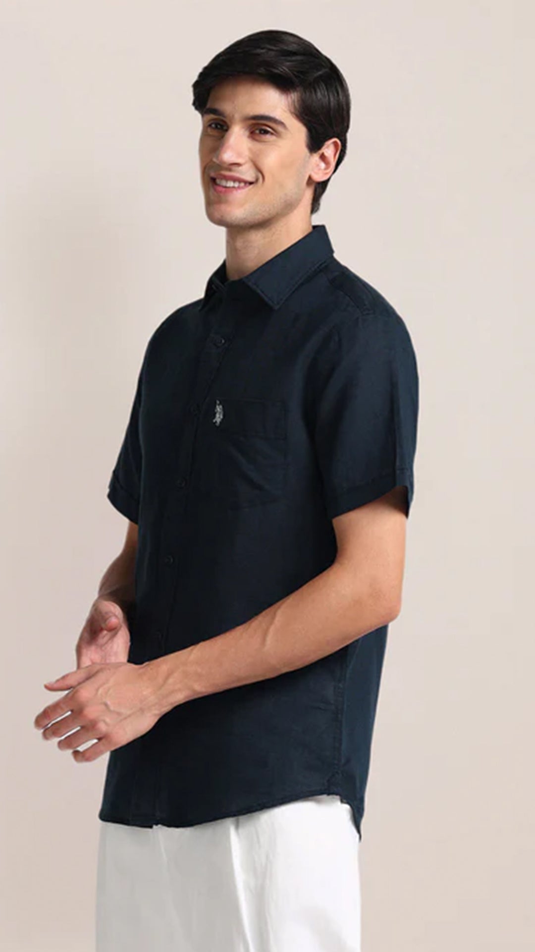 USPA Solid Tailored Fit Shirt (10% Off)