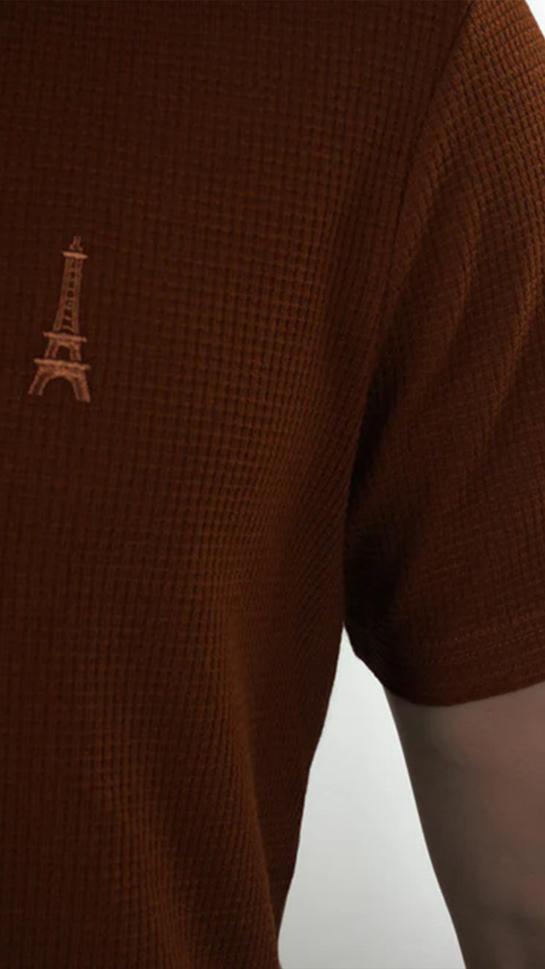 Celio Solid Regular Fit Cotton Brown T-Shirt