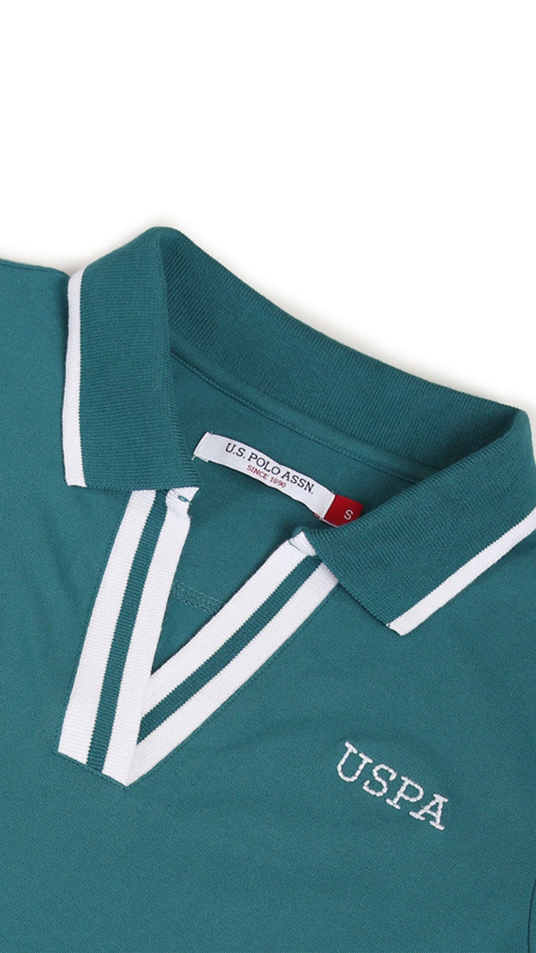 USPA Tipped Collar Pique Polo Shirt