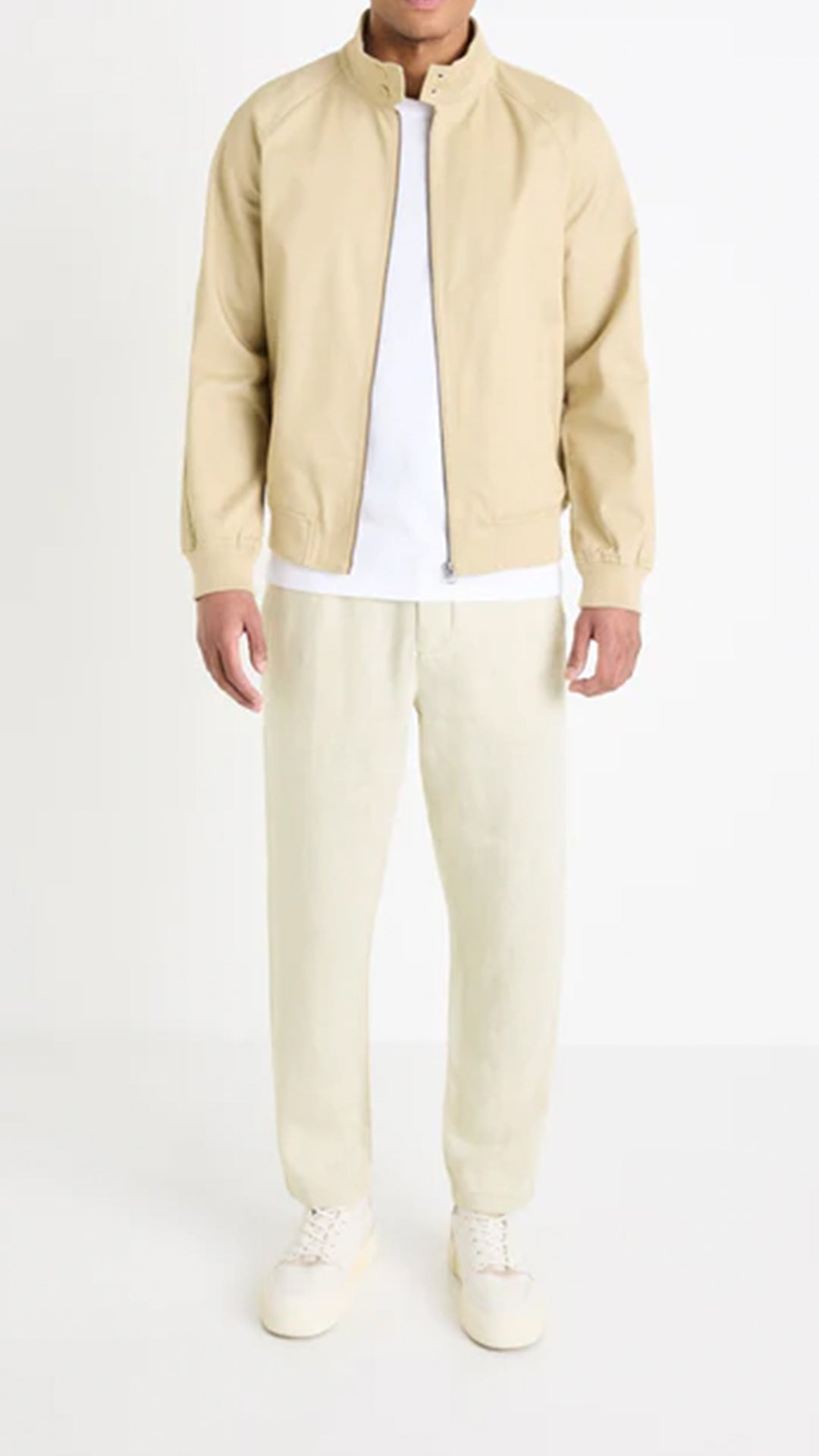 Celio Linen Regular Fit Off White Trouser