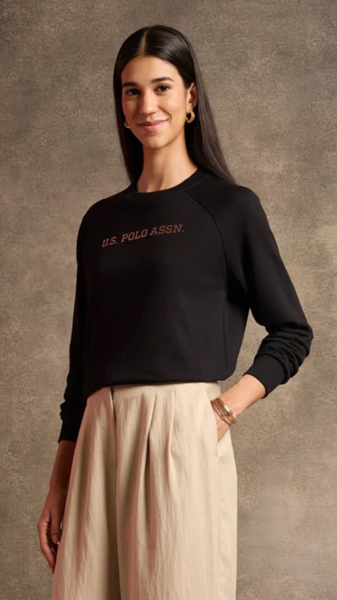 USPA Women's Foil Printed Logo Sweatshirt