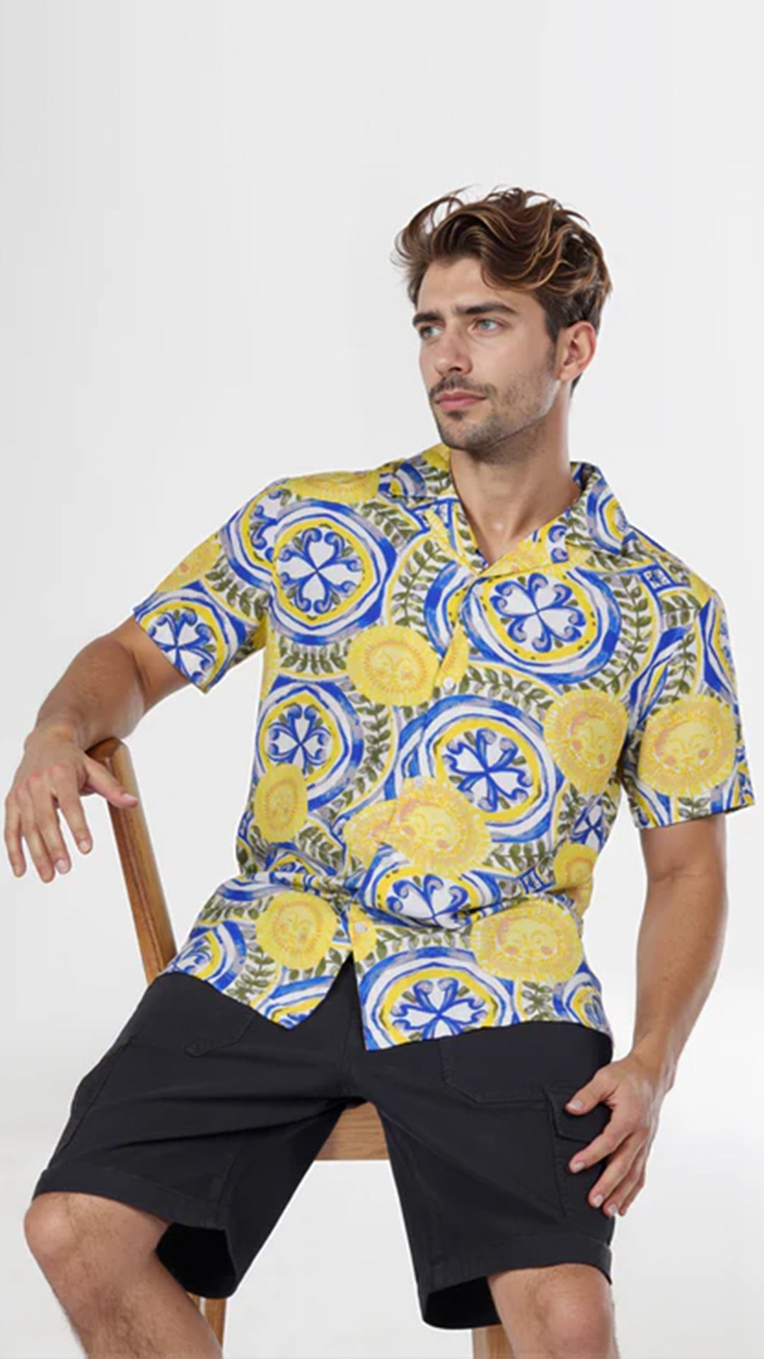 Celio Printed Regular Fit Viscose-Blend Multi Shirt (20% Off)