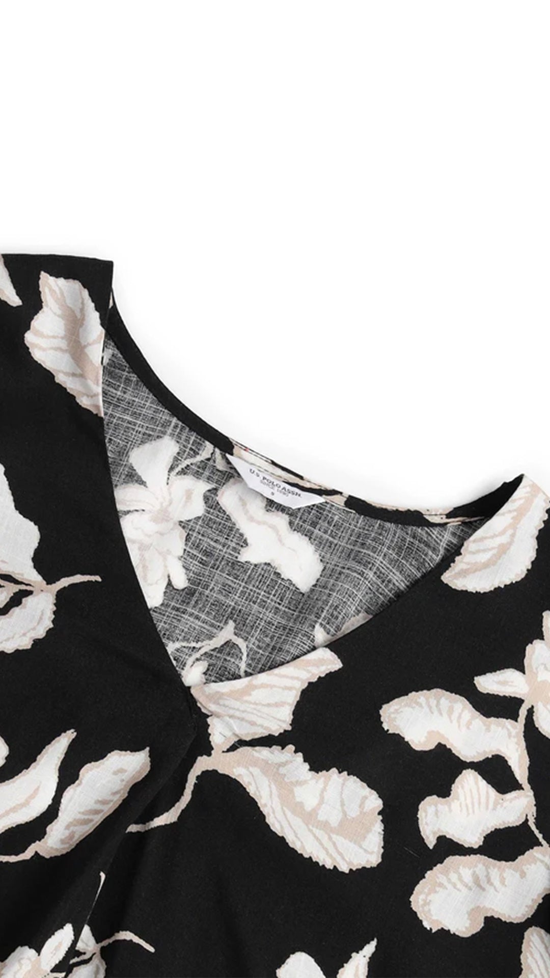 USPA V-Neck Floral Print Top