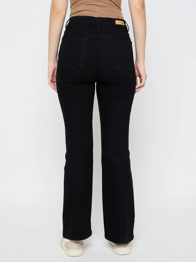 MADAME Cotton Blend Black Jeans