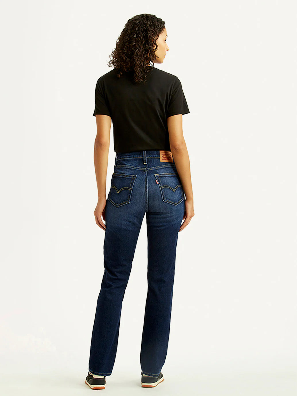 LEVIS Women's 724 Dark Indigo Slim Straight Fit High Rise Jeans