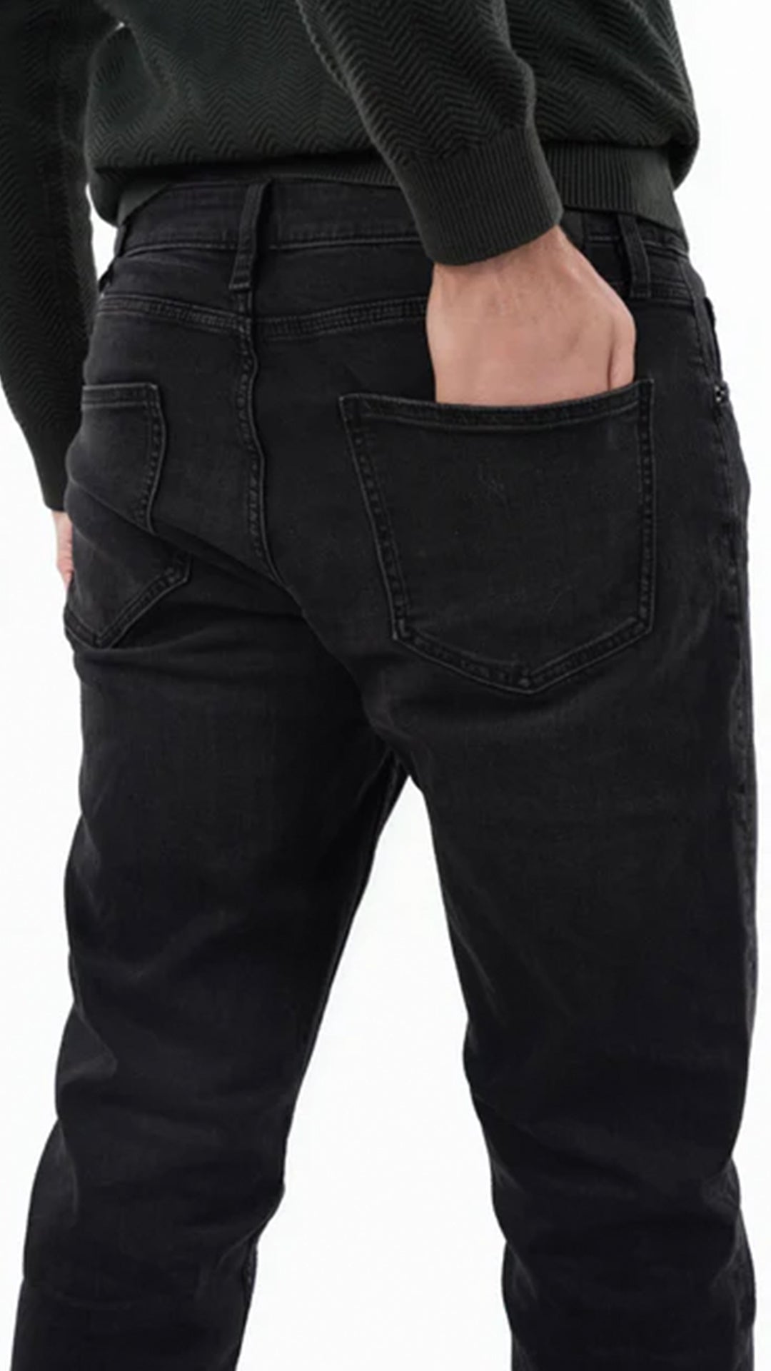 Celio Cotton Straight Fit Black Jean (20% Off)
