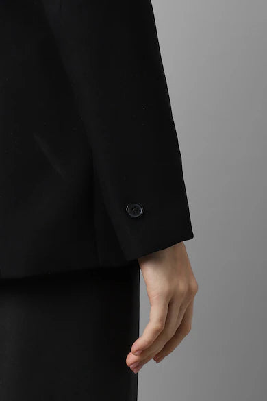 ALLEN SOLLY Women Black Regular Fit Blazer