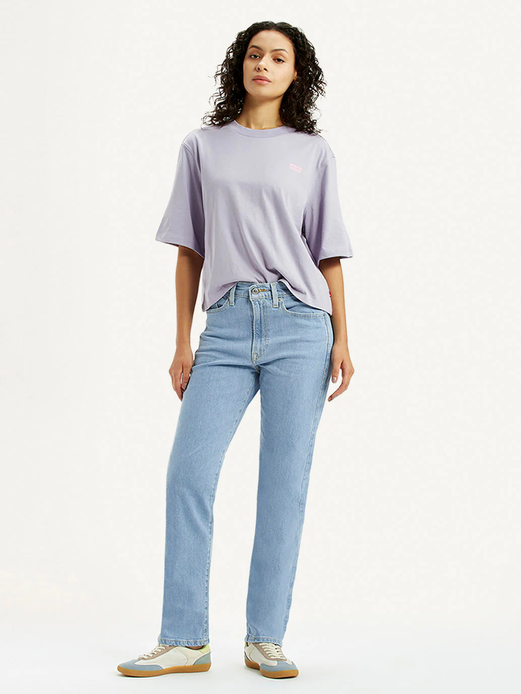 LEVIS Women's Light Blue Wedgie Straight Fit Mid Rise Jeans