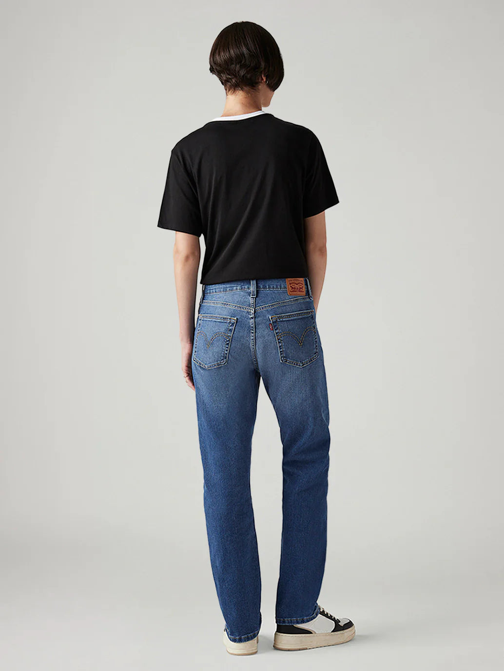 LEVIS Women's Blue Wedgie Straight Fit High Rise Jeans