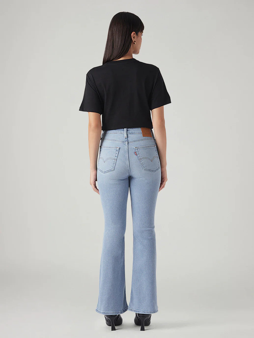 LEVIS Women's 726 Light Blue Flared Fit High Rise Jeans