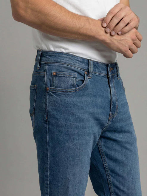 CELIO Cotton Men Solid Straight Fit Blue Jeans