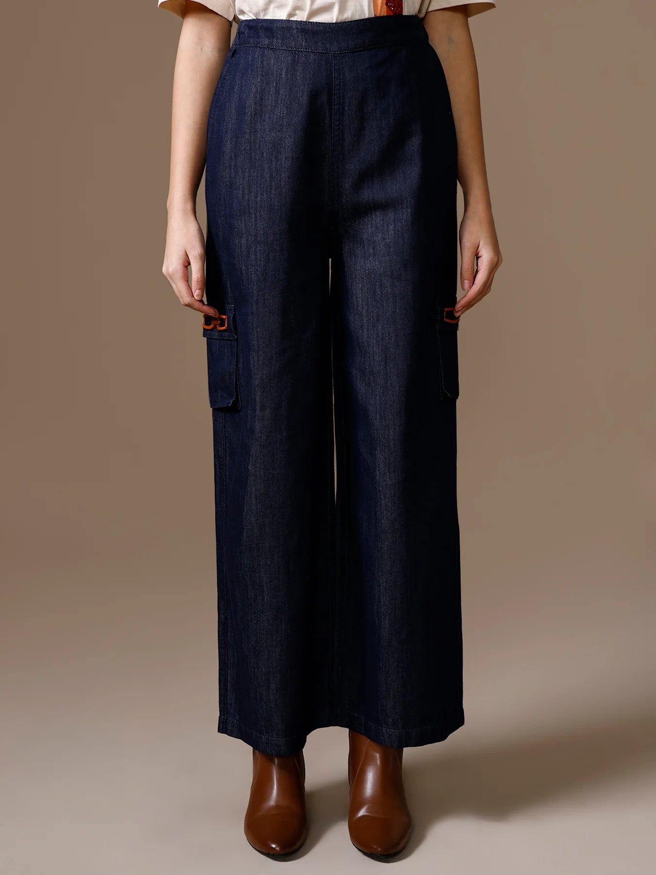 KAZO Cargo Wide Leg Jeans