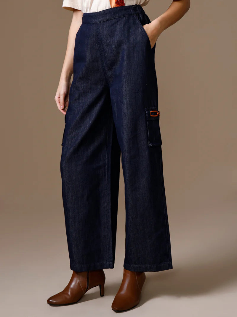 KAZO Cargo Wide Leg Jeans