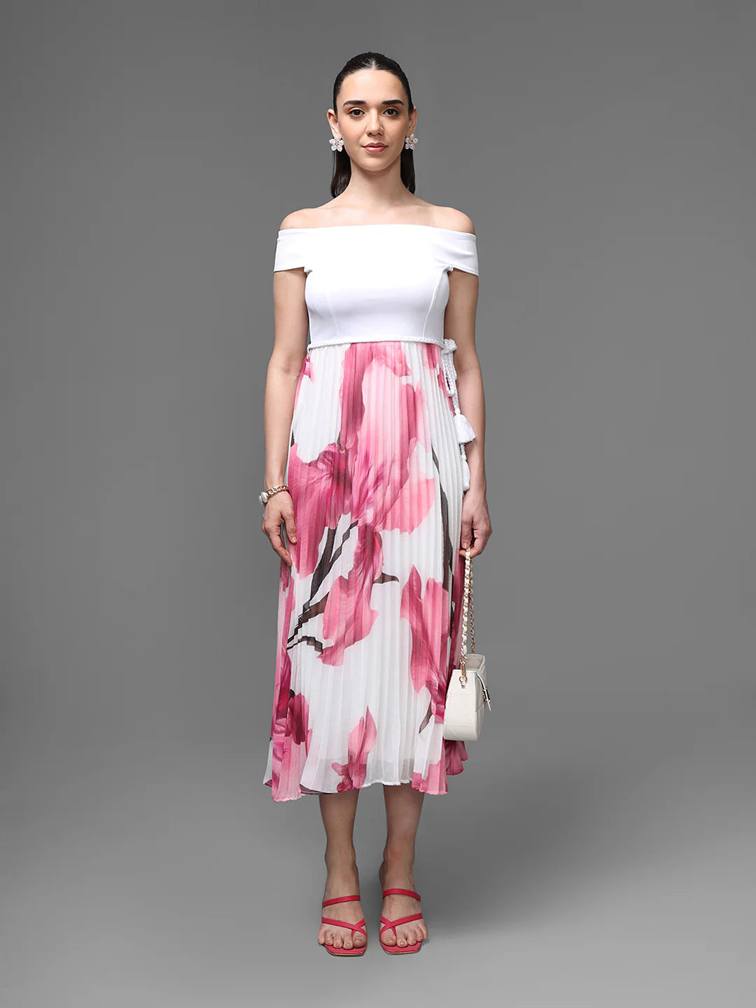 KAZO Florentine Midi Dress With Belt