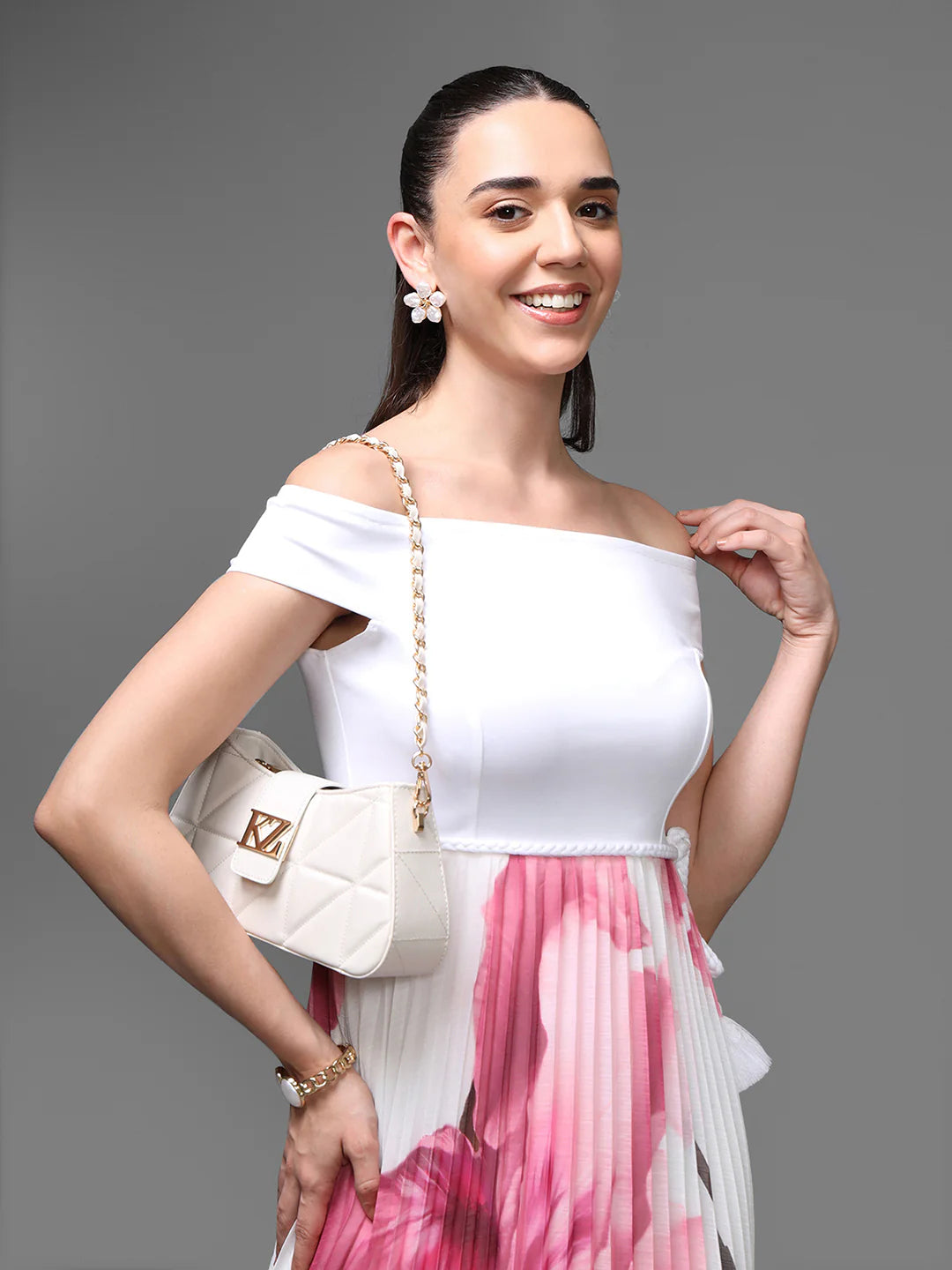 KAZO Florentine Midi Dress With Belt