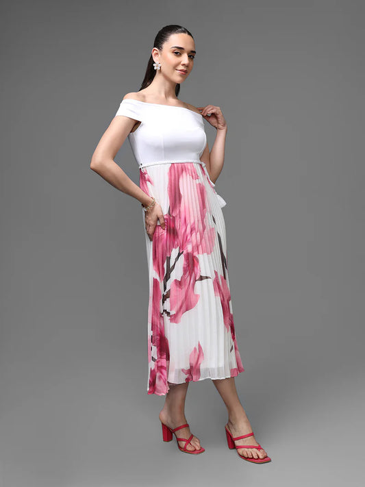 KAZO Florentine Midi Dress With Belt
