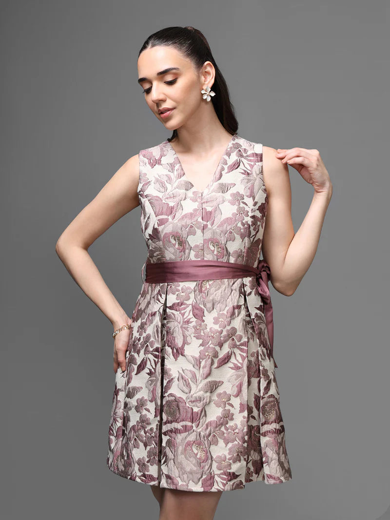 KAZO O'Connell Mini Dress With Belt