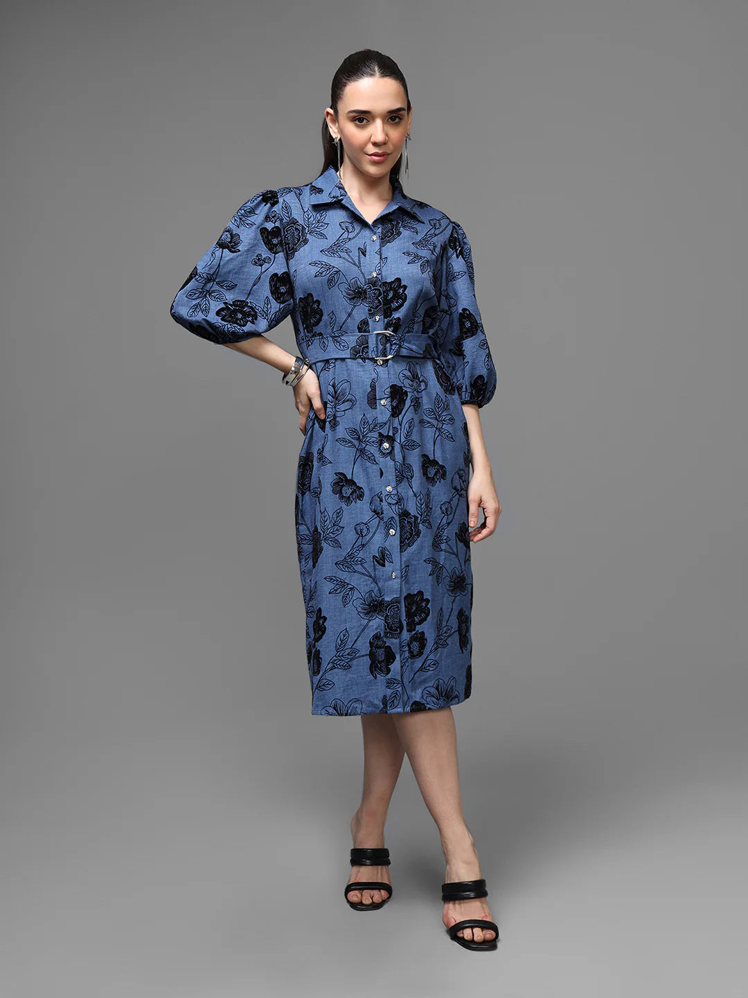 KAZO Amalfi Midi Dress W Belt