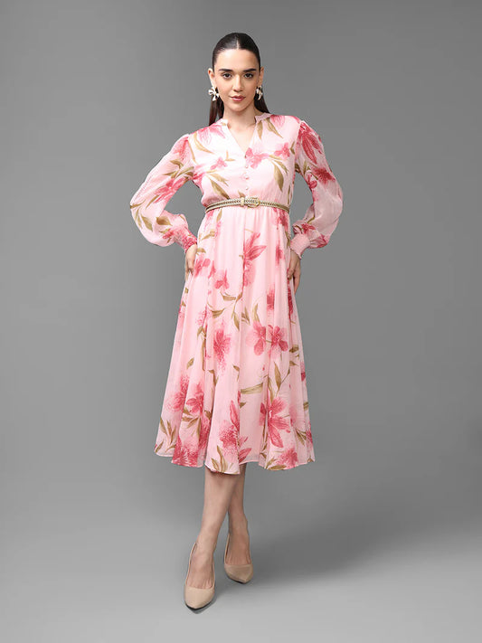 KAZO Ventura Midi Dress W Belt