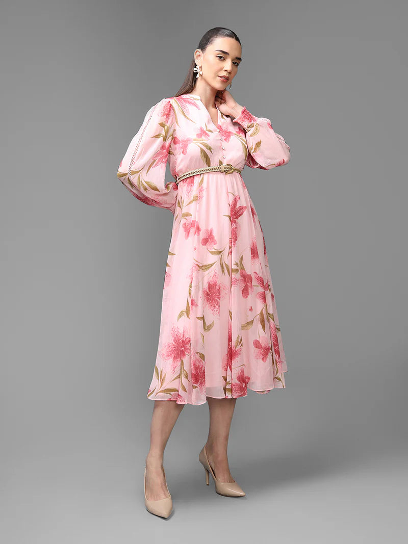 KAZO Ventura Midi Dress W Belt