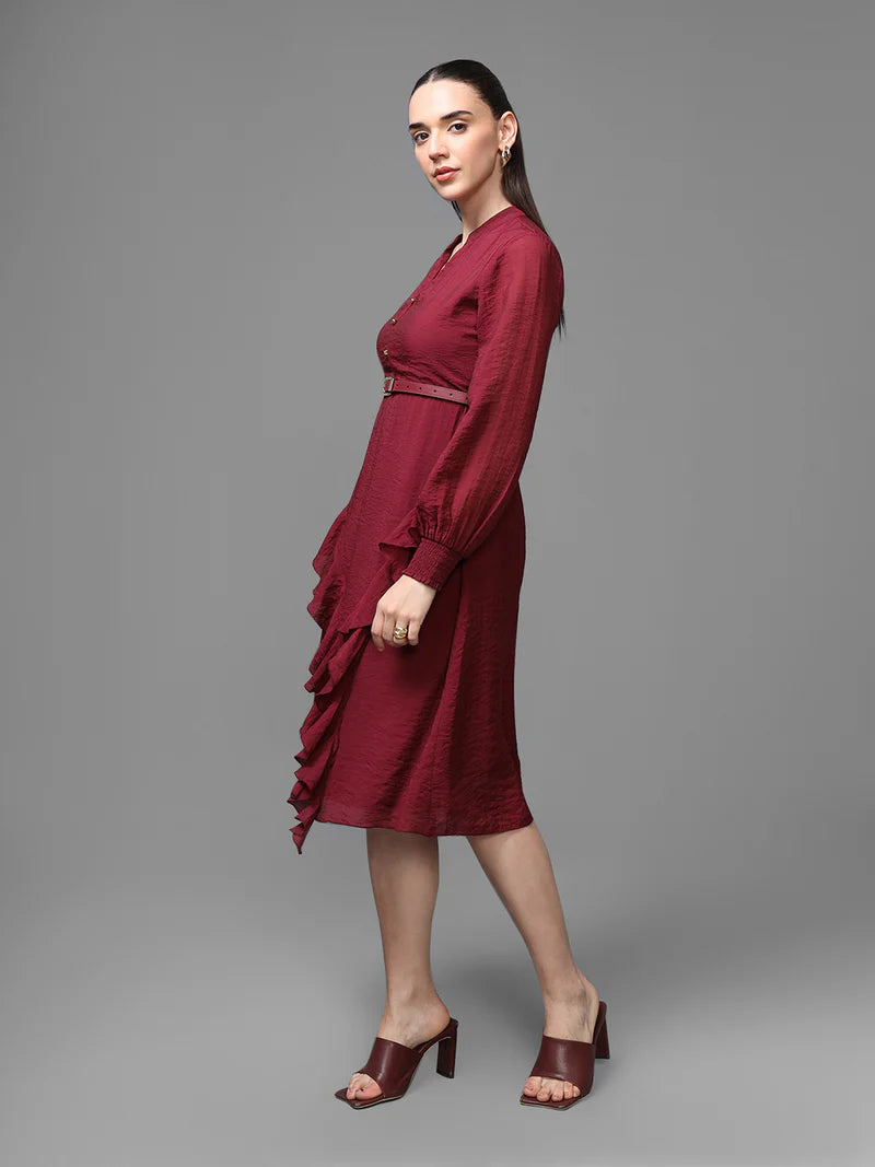 KAZO Athena Midi Dress W Belt