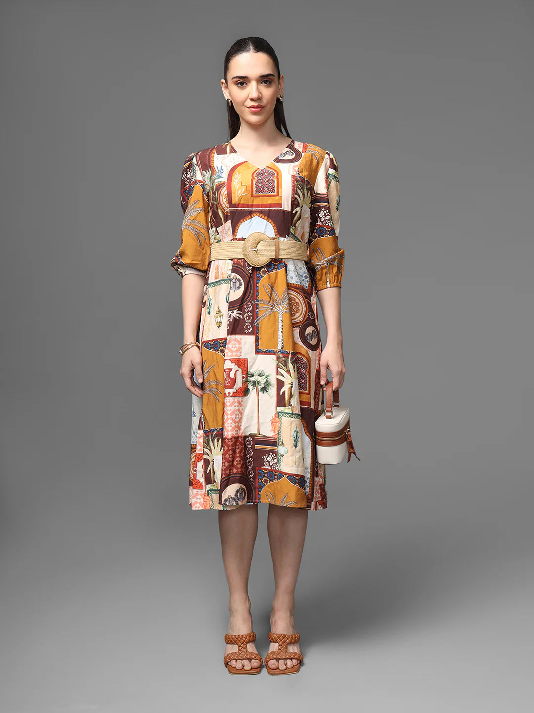 KAZO Souks Midi Dress with Belt