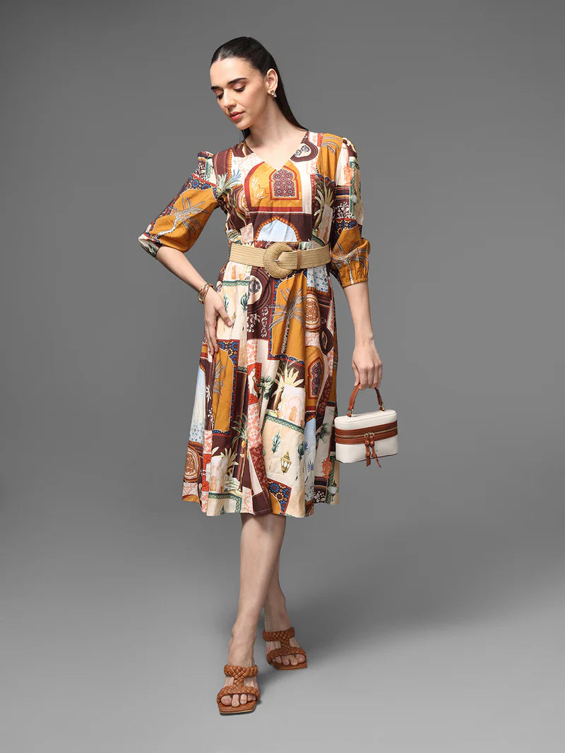KAZO Souks Midi Dress with Belt