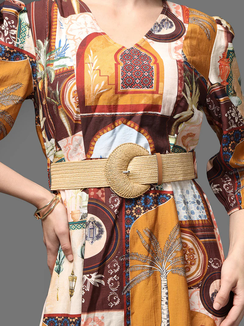 KAZO Souks Midi Dress with Belt