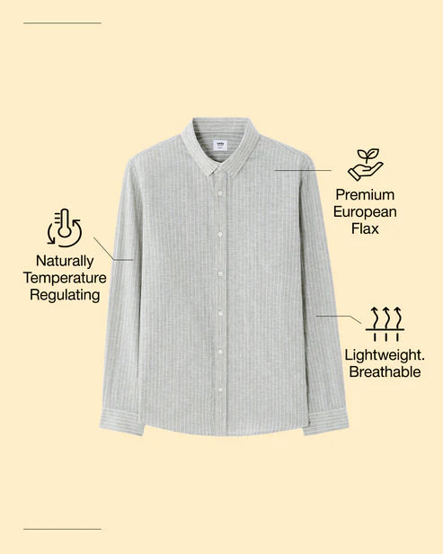 Celio Men Pink Solid Regular Fit Linen Shirts