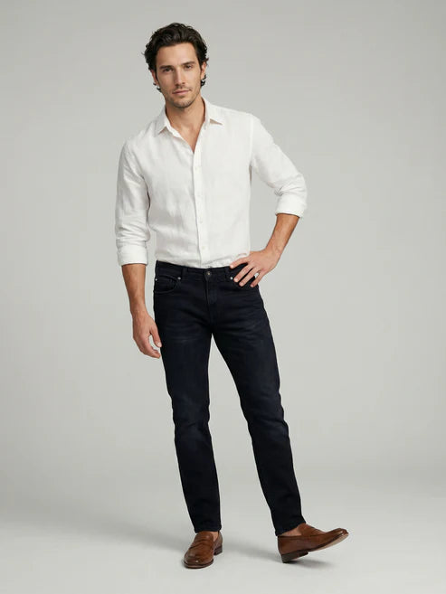 CELIO Black Solid Straight Fit Cotton Jeans