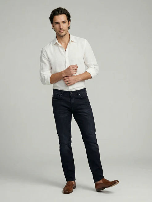 CELIO Black Solid Straight Fit Cotton Jeans
