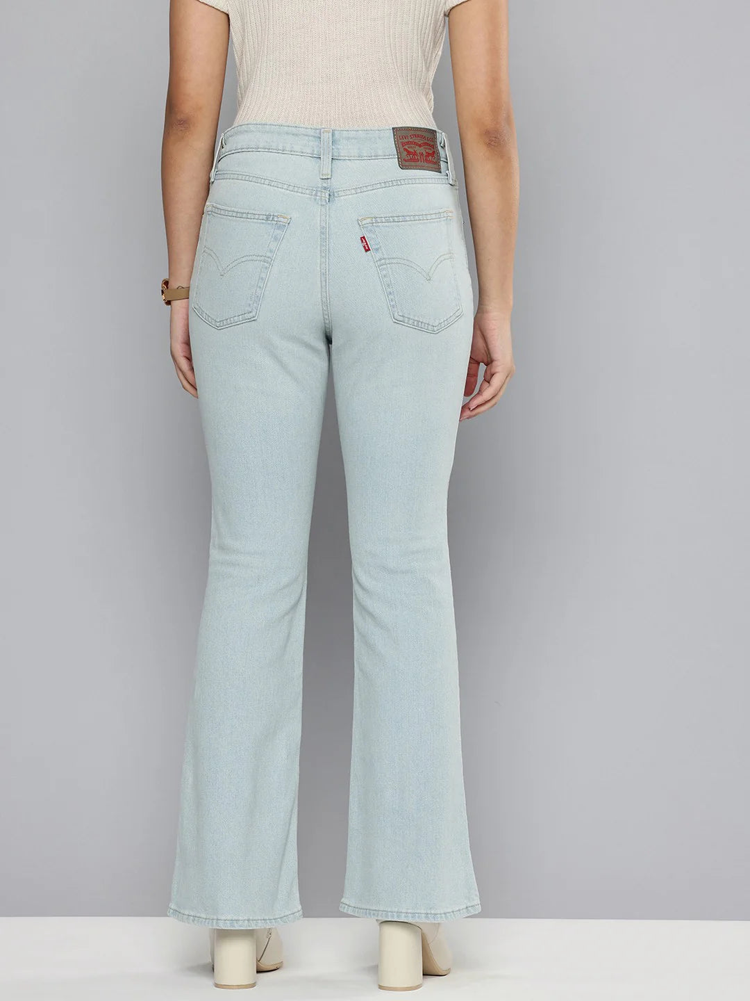 LEVIS Women's 726 Blue Flared Fit High Rise Jeans